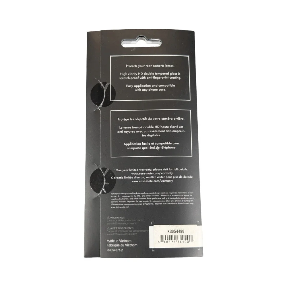 42-N Kate Spade Aluminum Ring HD Lens Protectors For APPLE iPhone 16 / 16 PLUS